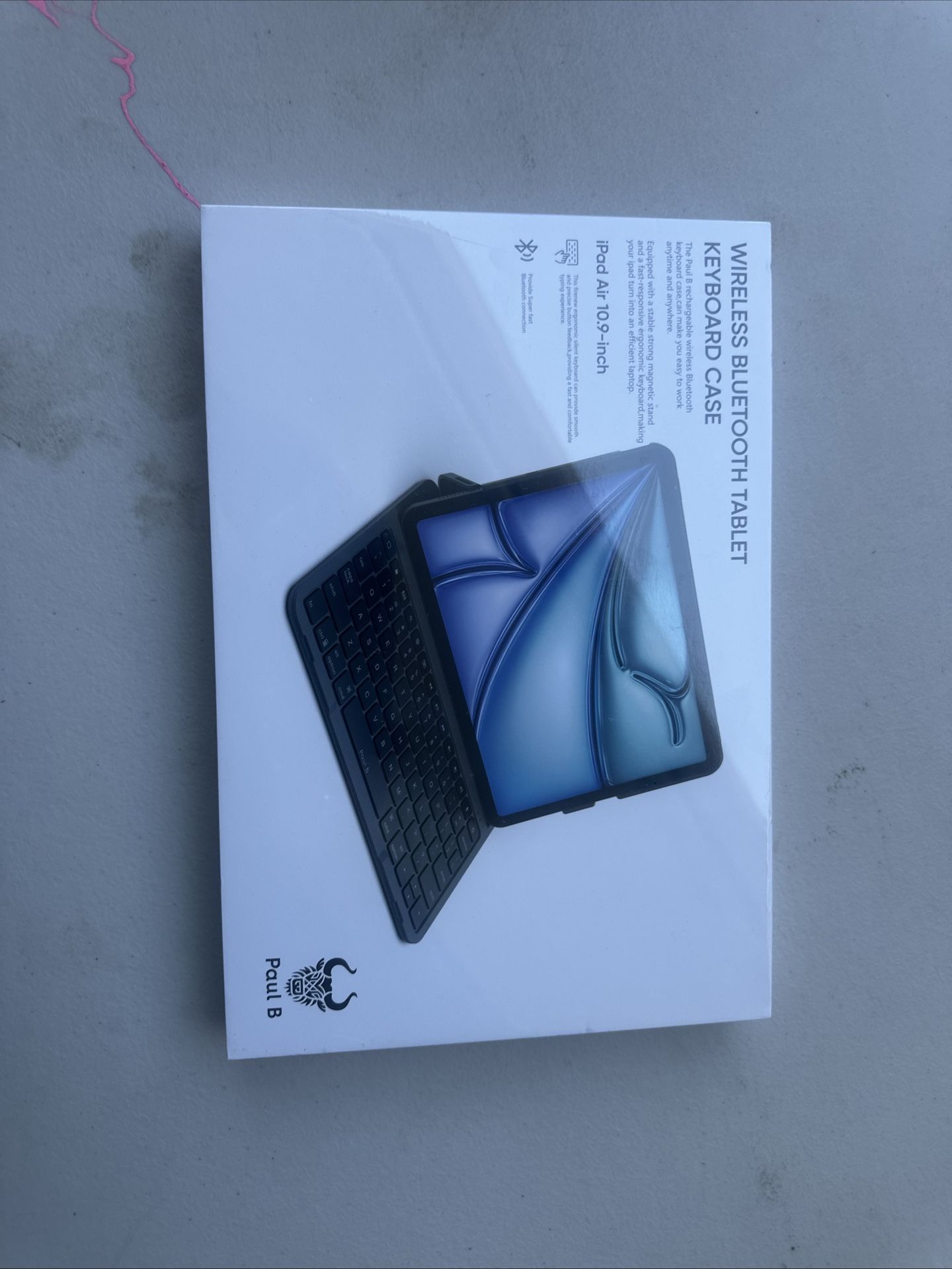 iPad Air 10”9 Wireless Bluetooth Tablet Keyboard Case Paul B NEW/SEALED