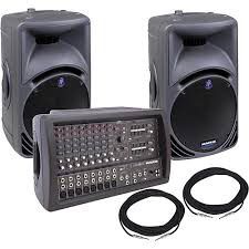 ¥¥ Complete Mackie / RCF Sound System - Mixer / Amplifier and 2 Speakers