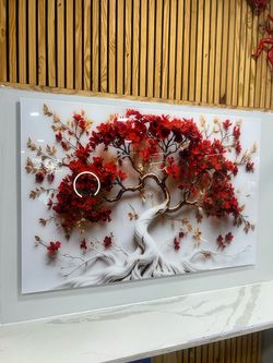 ✅cuadro de árbol en acrílico