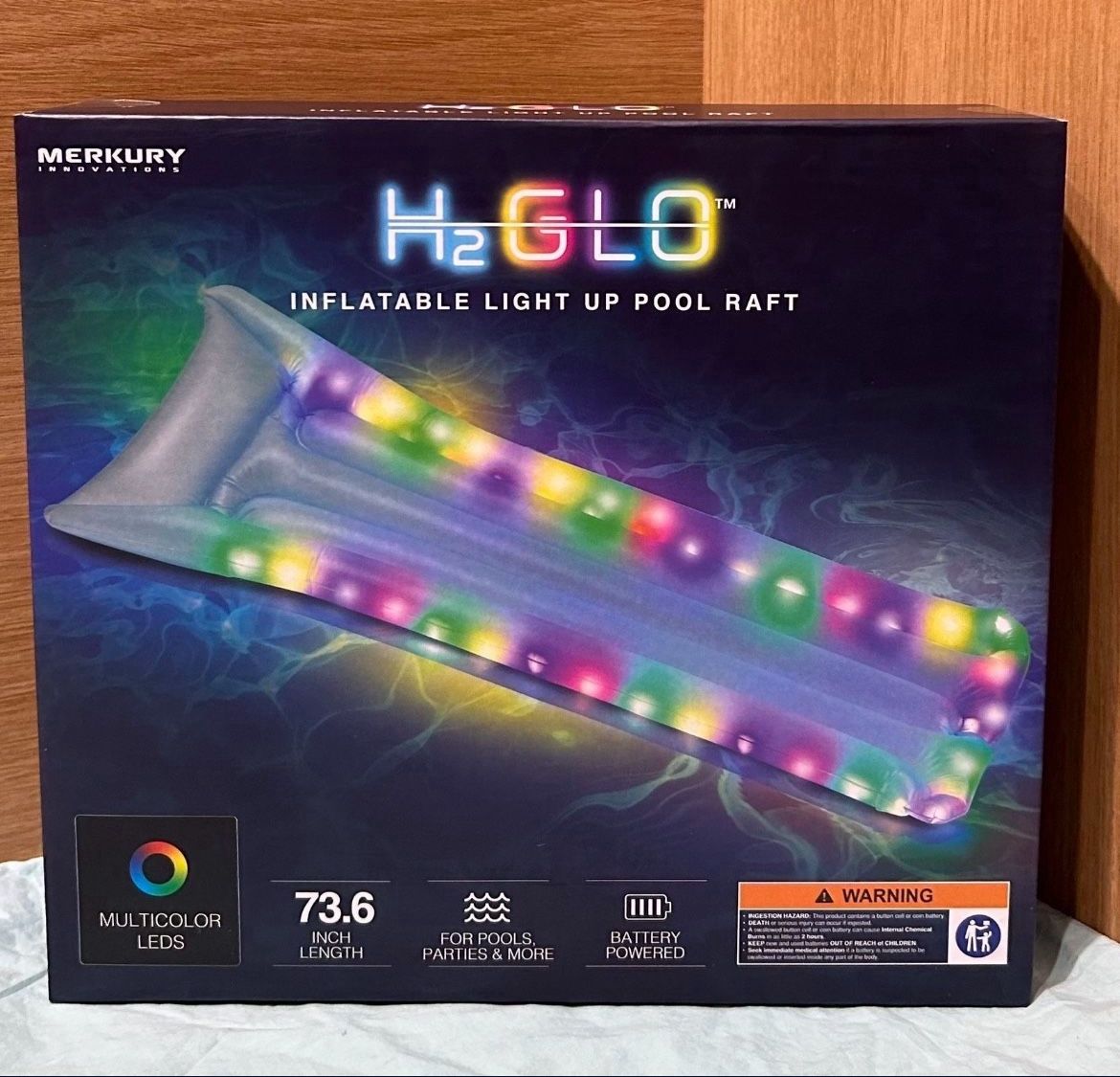 H2Glo Inflatable light up pool raft