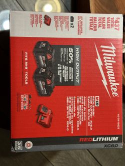 Milwaukee Starter Kit Two XC 6.0 Battery (2) High Output and Charger