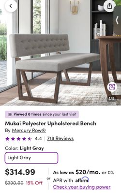 Mukai Bench With Coffee table