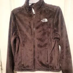 Womens North Face Vintage Fur Teddy Fleece Jacket | Brown (XS)

