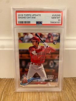 2018 Shohei Ohtani Topps Update #US285 Rookie Card RC PSA 10 GEM MINT Angels MLB Debut