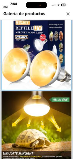UVB light and heat bulb