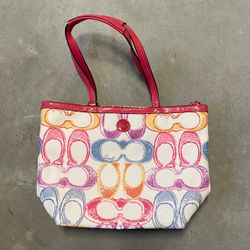 Authentic Coach Purse Pink Multi