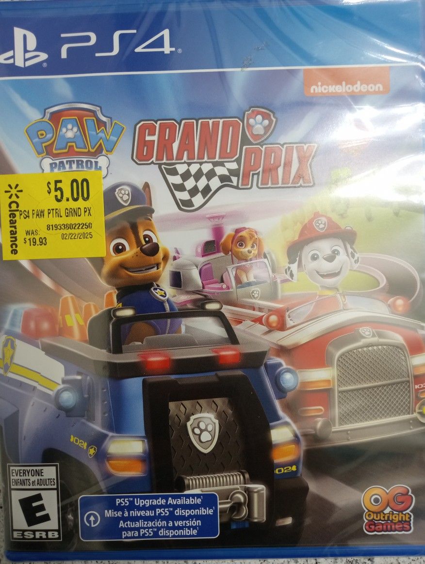 Paw Patrol Grand Prix PS4 Brand New Sealed