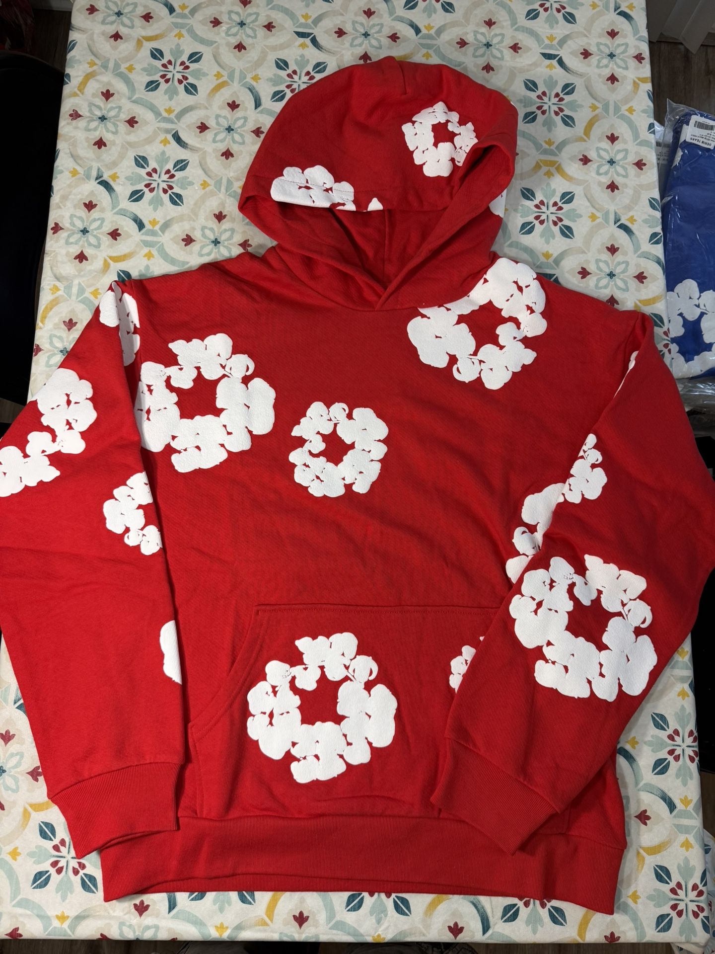 Denim Tears Red Pullover Hoodie Size M