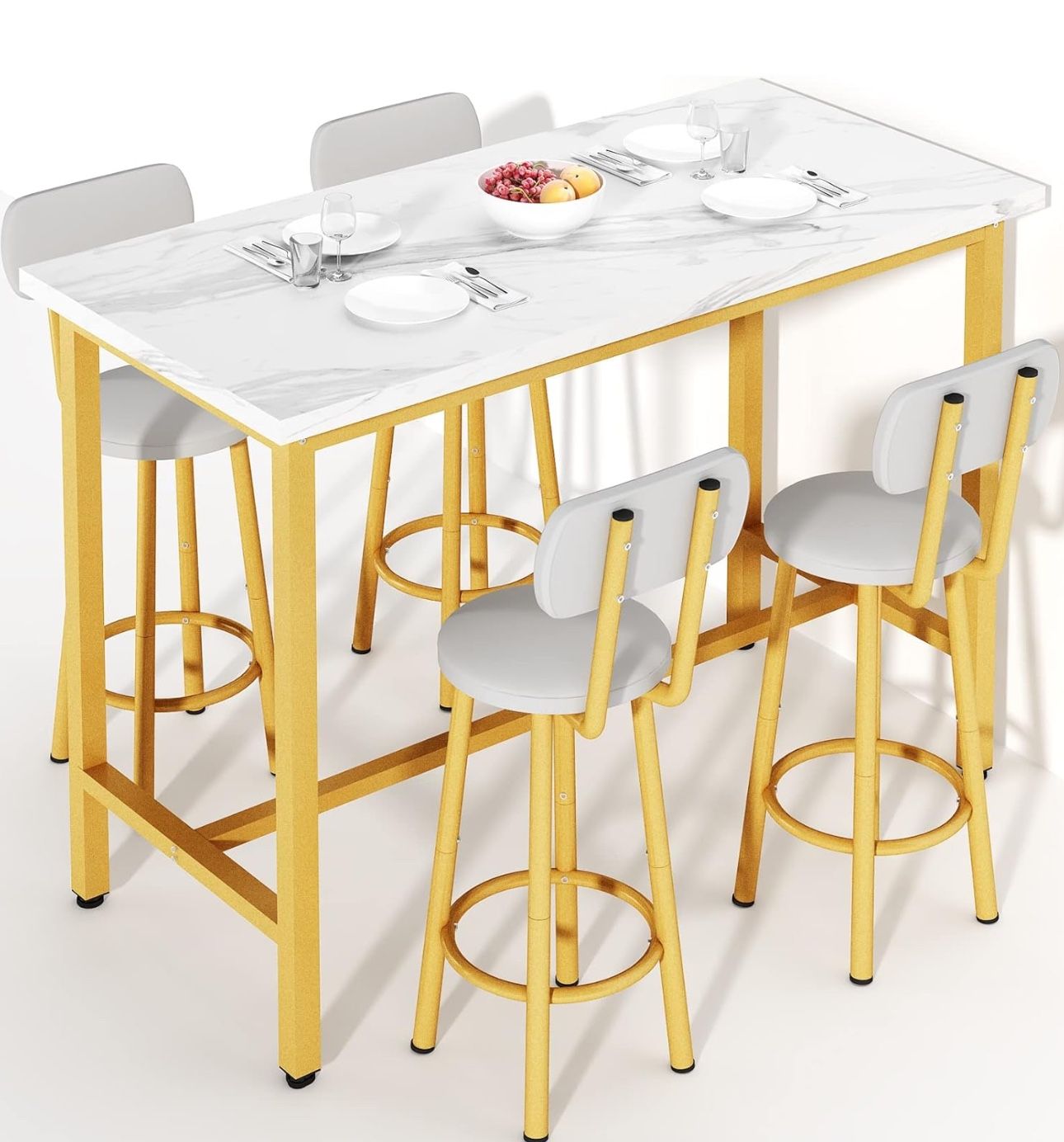 Dining Table Set, 39.4" Rectangle