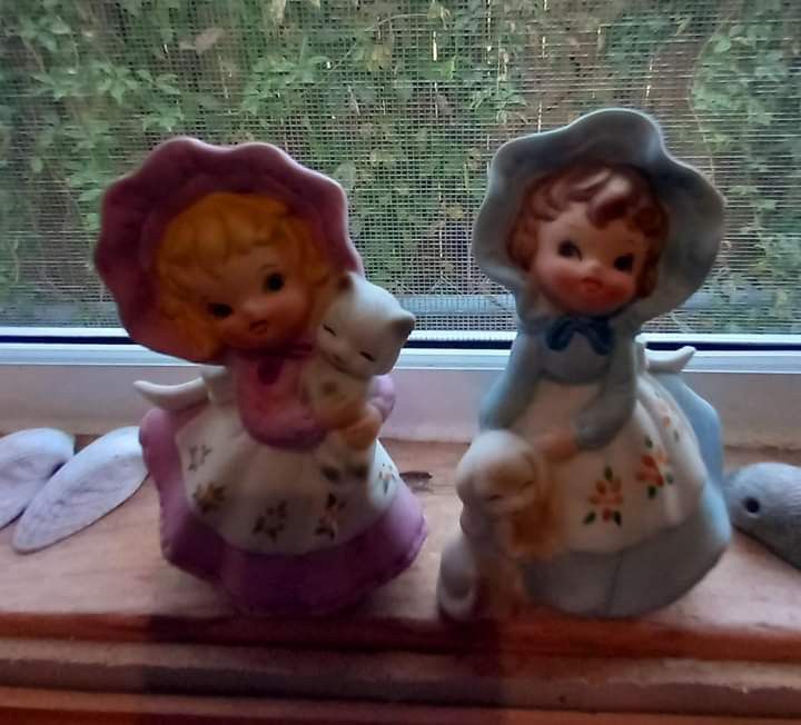 2 Little Girl Figurines