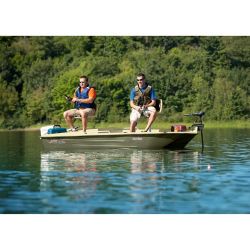 Sun Dolphin Pro 120 2-Man Fishing Boat, Padded Swivel Seats