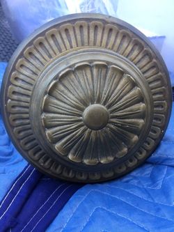 Solid Brass 10" Plate with 5.5" Pull for Door or Gate or for any use - One Of A Kind - Very Heavy