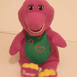 Barney Love N Lights Stars Fisher Price The Purple Dinosaur Sings Plush Toy 10"