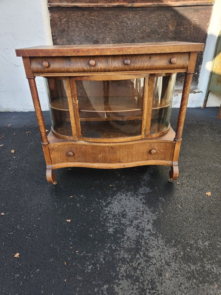 Antique Tiger Oak Buffet