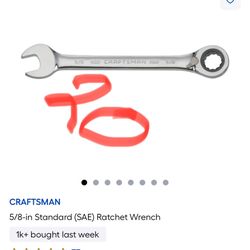 CRAFTSMAN 5/8-in Standard (SAE) Ratchet Wrench