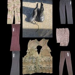 Large Military & 5.11 Lot (Boots, Vests & Pants)
