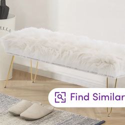 I Have A Matching Set Of A Bench And A Little Ottoman. It’s Fuzzy With Brass. It’s Really Cute For A Little Girl Or A Boutique. I Had It In My Spa $10