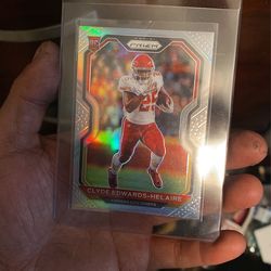 Clyde Edwards-helaire Silver Holo Prizm