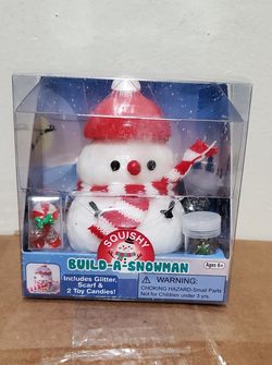 Squishy Build A Snowman Holiday Toy Decorate Kit New (contact info removed)85278