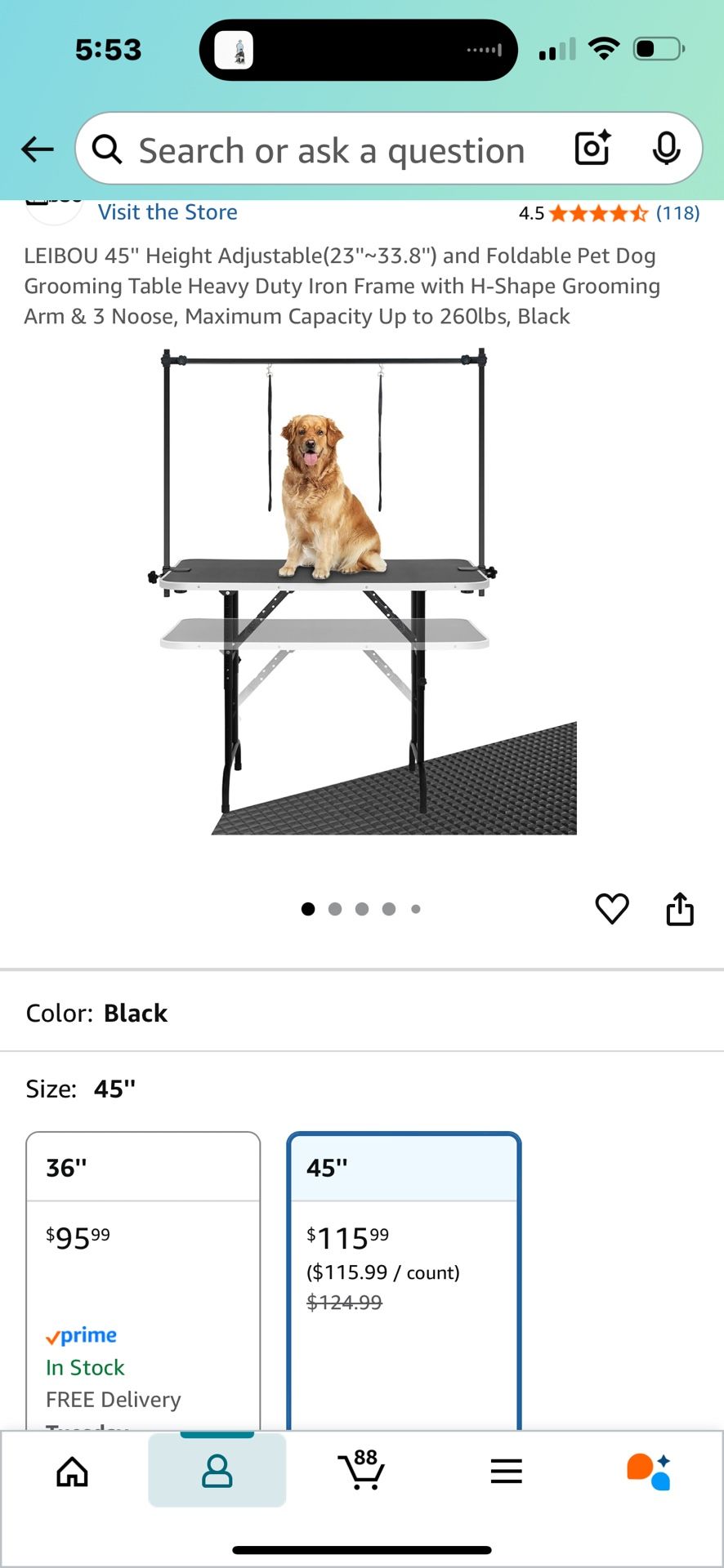  Heavy-Duty Dog Grooming Table – Adjustable, Foldable, w/ Arm & Nooses!
