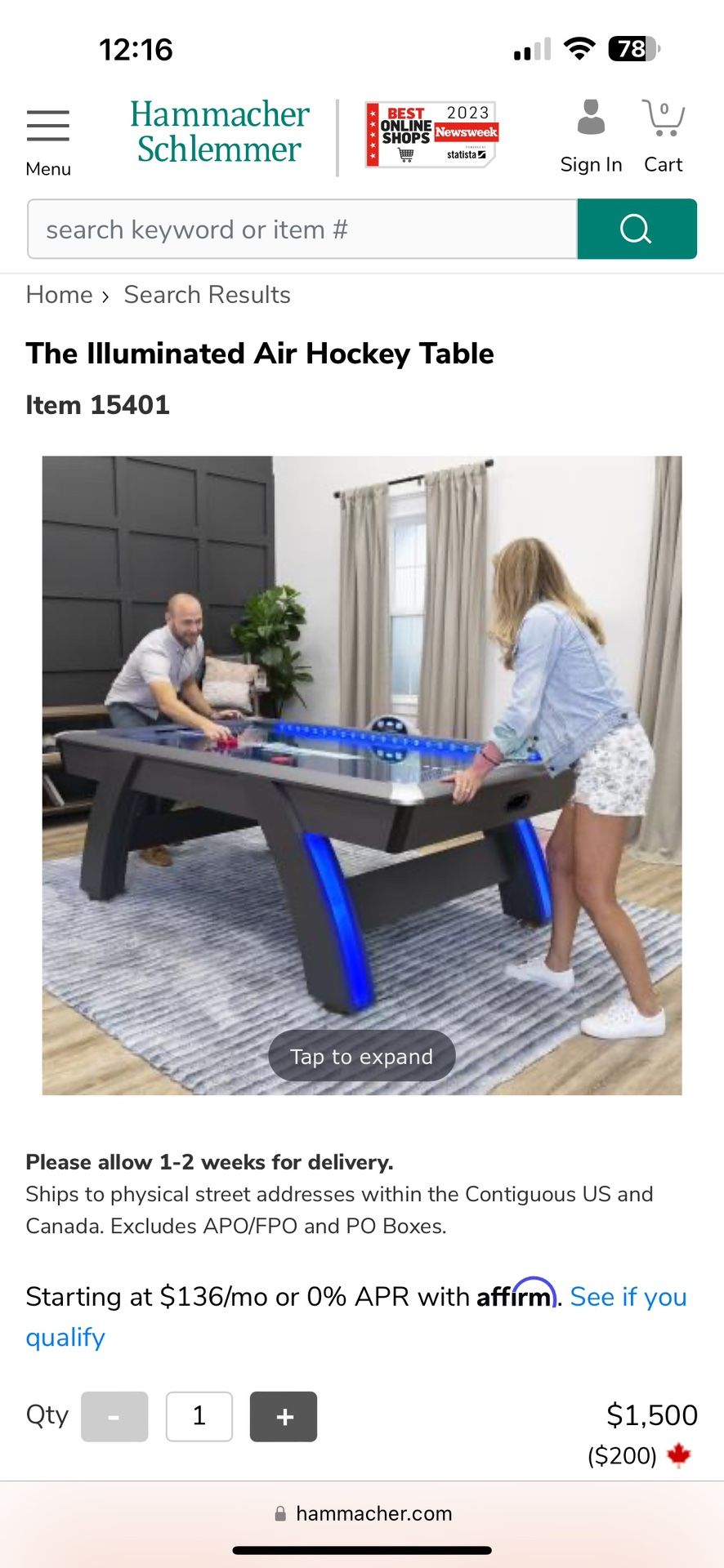 Air Hockey Table 