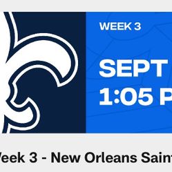 Seahawks vs Saints, 2 Tickets ($250 Per, $500 Pair)
