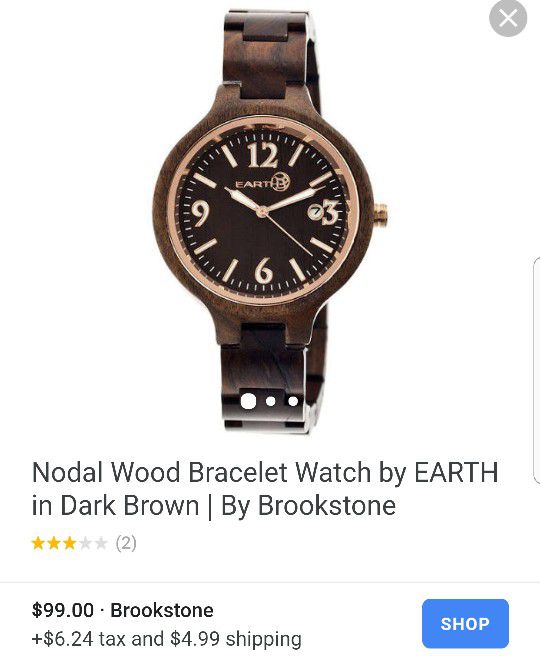 Beautiful New Earth watch. Made of organic wood and stone.