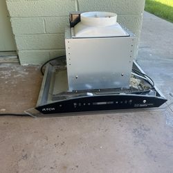 36 in h kitchen island air extractor glass broke
