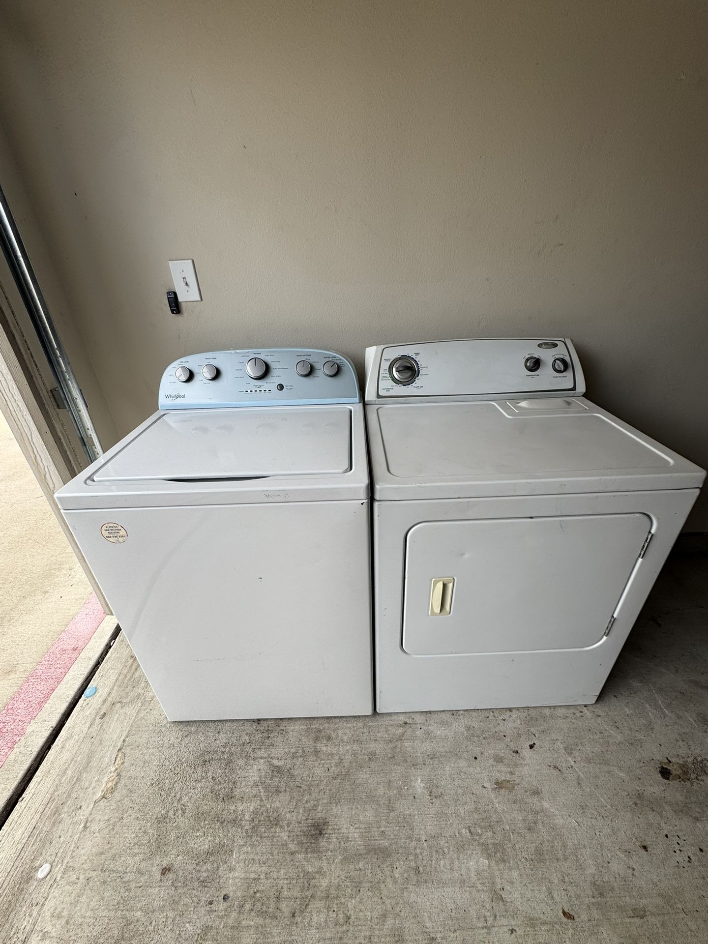 washer and dryer ready to use