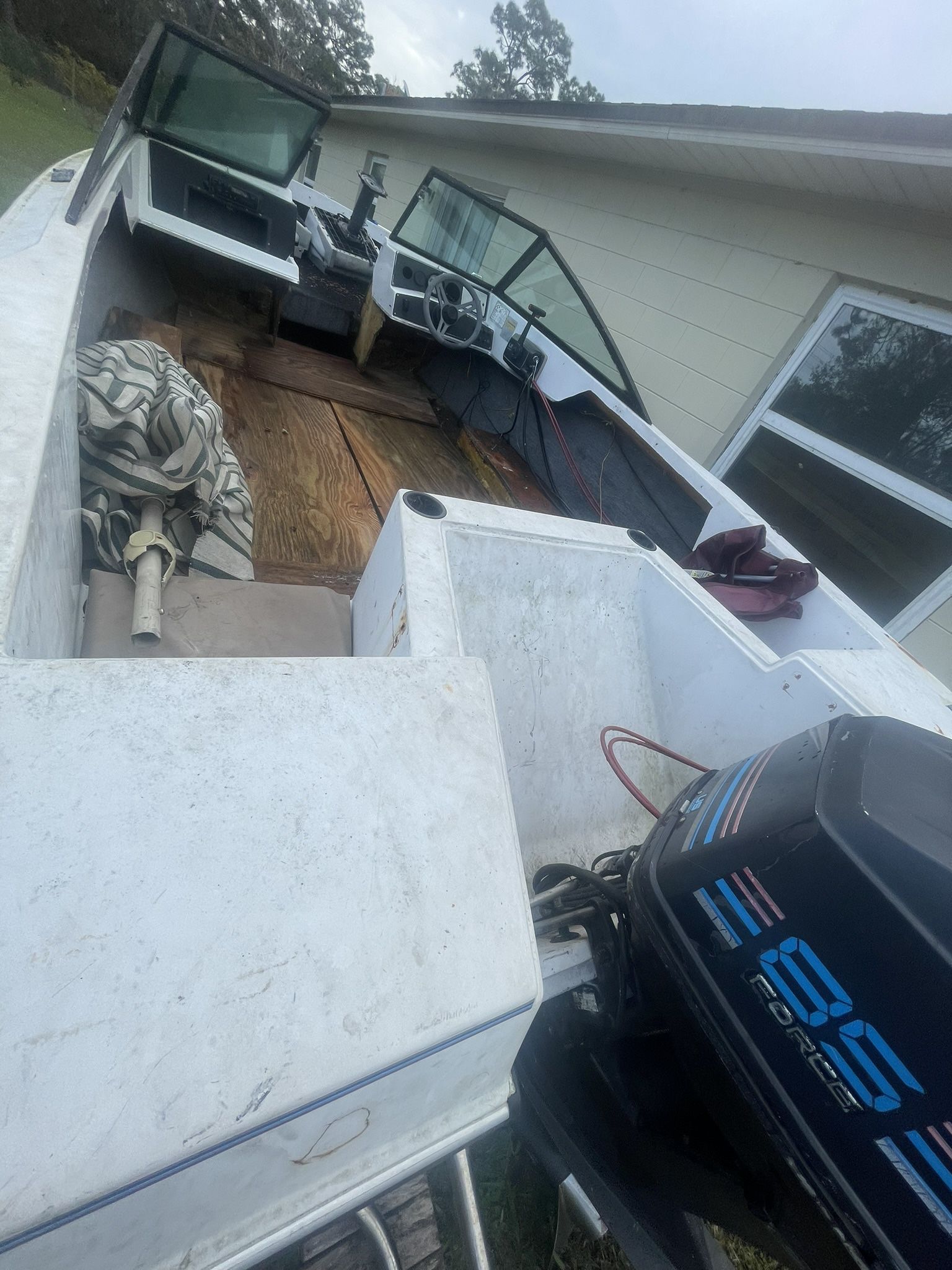 16.5ft Cobia Boat With 85hp Force And Trailer
