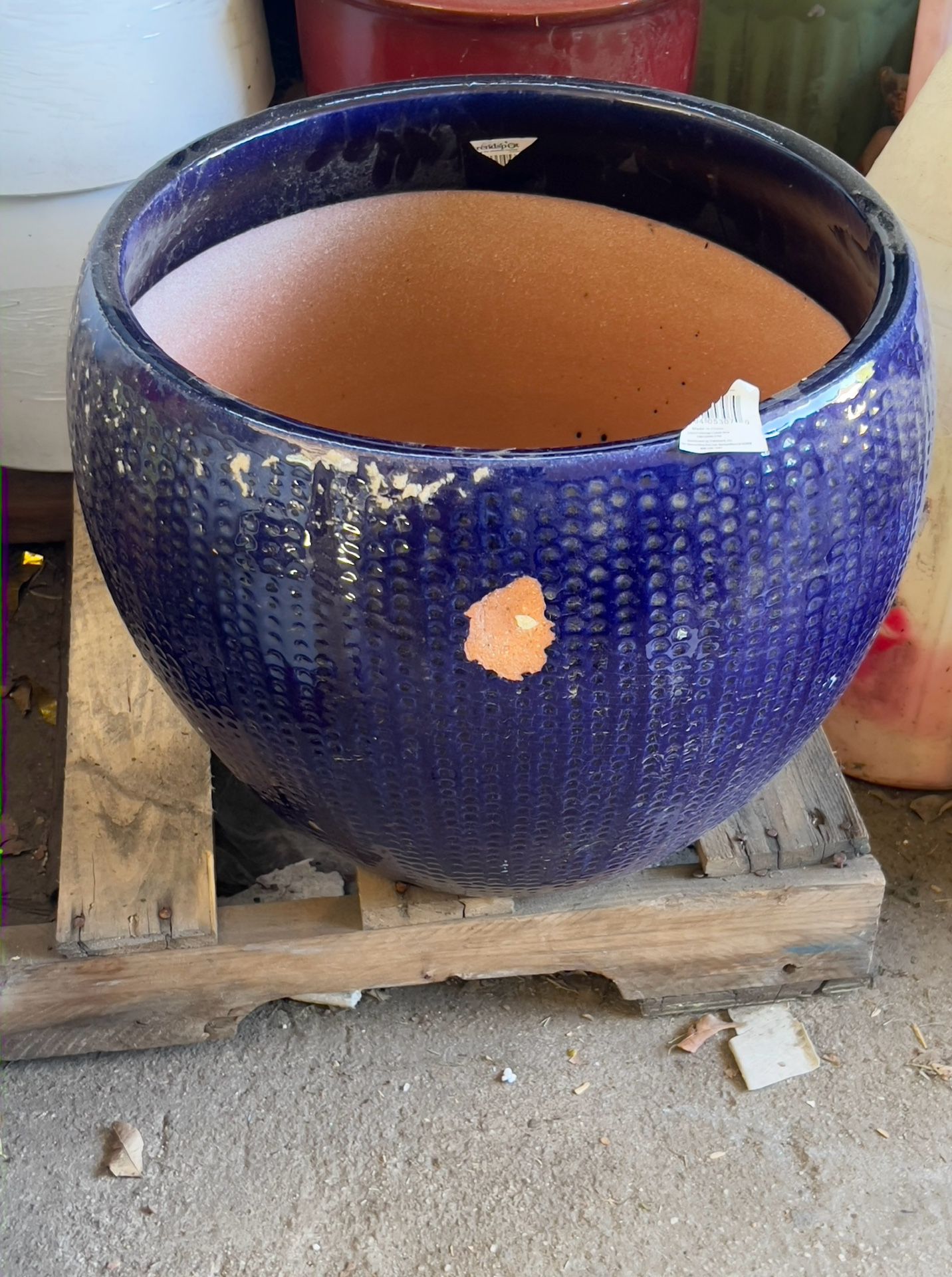 Ceramic Pot Has Chip 