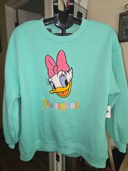 Disneyland Daisy Duck Embroidered Crewneck Sweatshirt