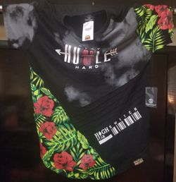 Switch Remarkable Hustle Hard Stay Humble Floral TEE Black