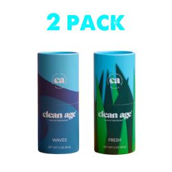 2 Pack Clean Age Deodorant- Waves And Fresh Scents