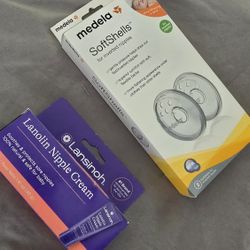 Medela brest SoftShells Soothers for Sore Nipples Lansinoh Lanolin Cream NEW