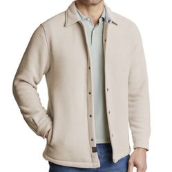 NWT Copper&Oak men’s premium shirt jacket beige Size L