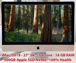 iMac 2019 27” 5K-16GB RAM-512GB SSD NVMe