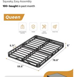 MAF 5 Inch Box Spring for Queen Bed Low Profile Queen Box Spring, Queen Size Bed Base
