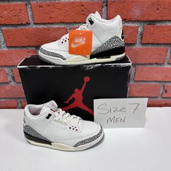 Nike Air Jordan 3 Retro ‘Reimagined Cement’ Size 7 Men 