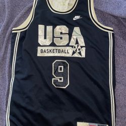 Micheal Jordan Gold Olympic Jersey Size XL