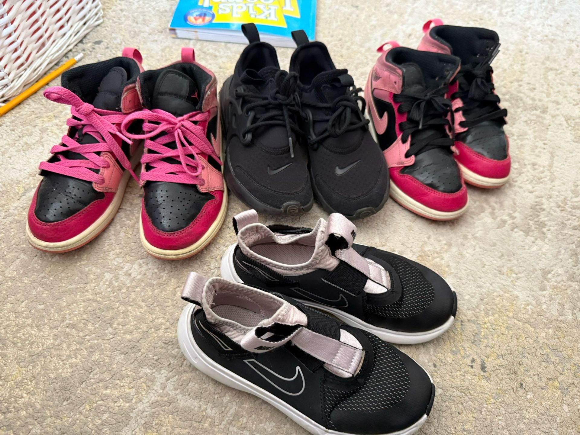 Kids Nike And Jordan’s Sizes 1 Youth And 1.5 Youth, Not Travis Scott, Supreme, Union, Dior