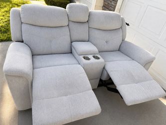 Light Gray Reclining Loveseat