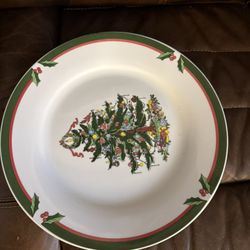 Bandeja De Navidad De Porcelana 