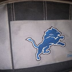 NFL FOOTBALL TEAM DETROIT LIONS ZIP UP COOLER LUNCH BOX W STRAP !