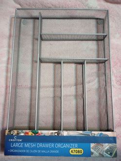 Large Mesh Drawer Organizer Silver