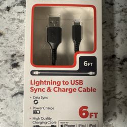 Lightning to USB Sync & Charge Cable for iPhone new in box 