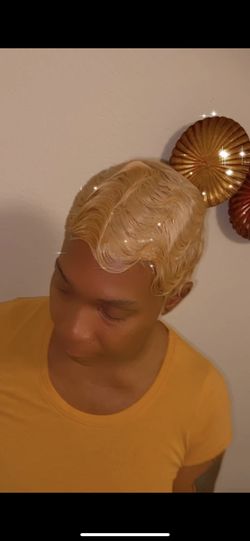 Finger waves lace frontal wig install $45