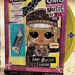 LOL OMG Re-Mix Rock Fame Queen Doll & Guitar.  Brand New!