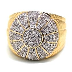 Mens Diamond/10K Gold Ring