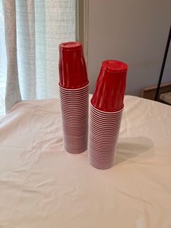 Red plastic cups